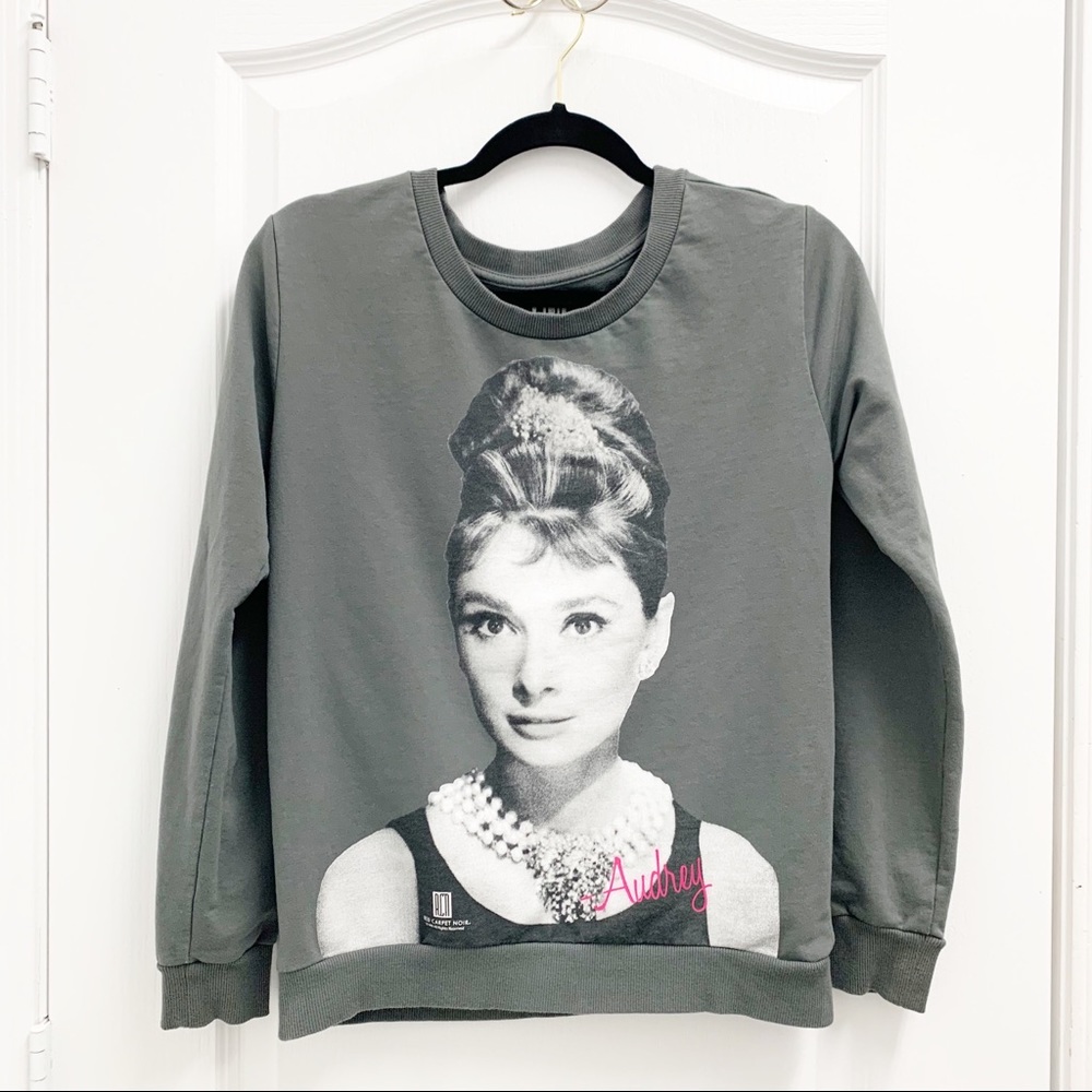 Red Carpet Noir Audrey Hepburn Holly Sweater